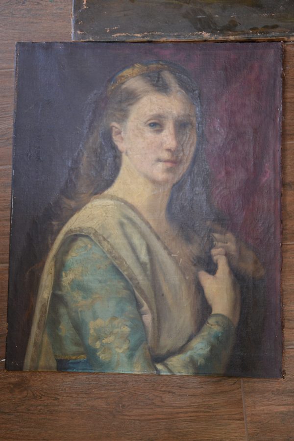 Portret królowej — przed konserwacją