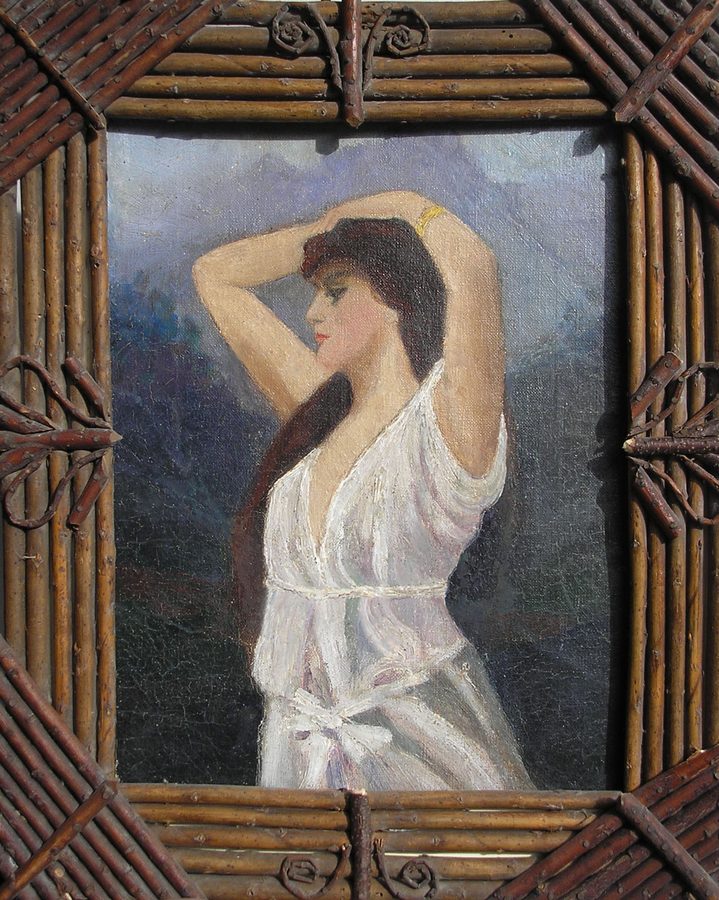 Portret kobiety w białej sukni — po konserwacji